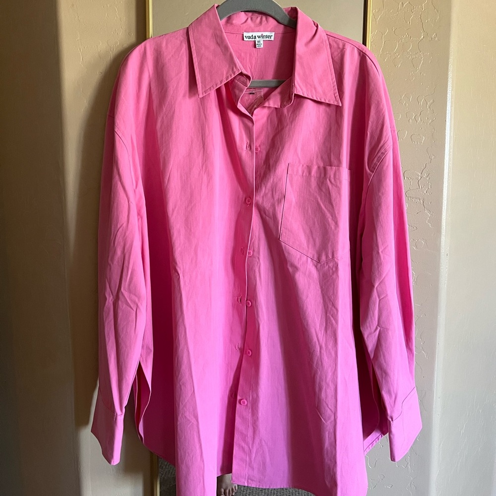 Women’s Vada Winter Oversized Hot Pink Lightweight Utility Jacket Size 1XL
